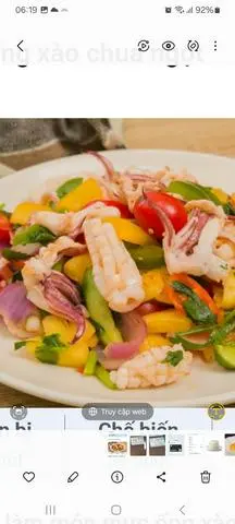 Hình ảnh mực xào chua ngọt 