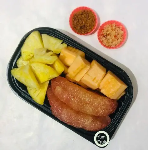Hình ảnh Hộp mix 3 món - bưởi - dưa lưới - thơm