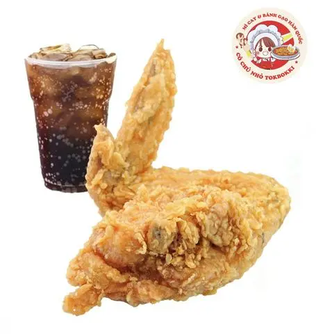 Hình ảnh Cánh gà chiên giòn + Tương ớt hoặc (option sốt) + 1 ly nước ngọt ngẫu nhiên 