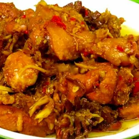 Hình ảnh Gà ta kho sả ớt