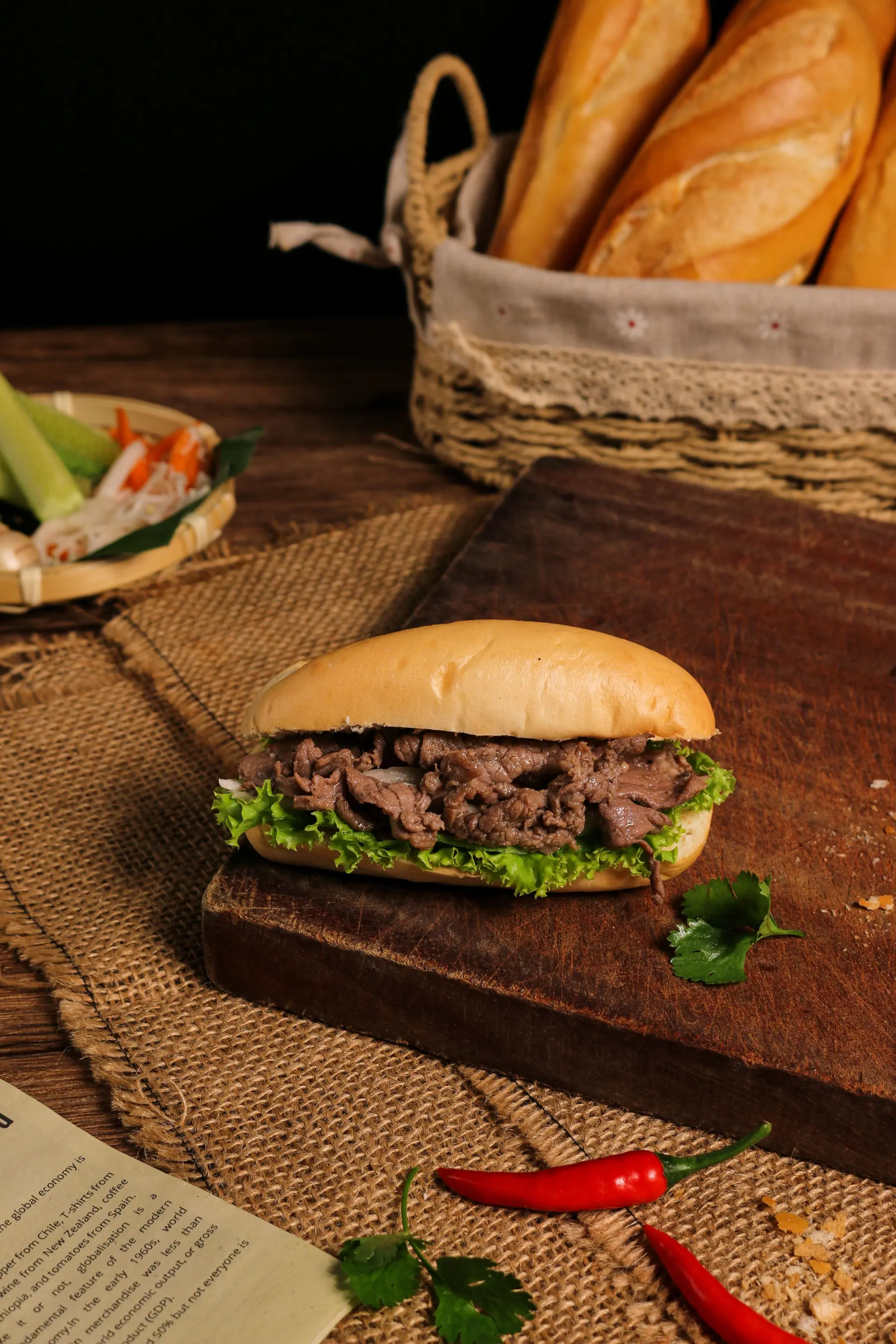 Hình ảnh Bánh mì cóc bò tiêu đen