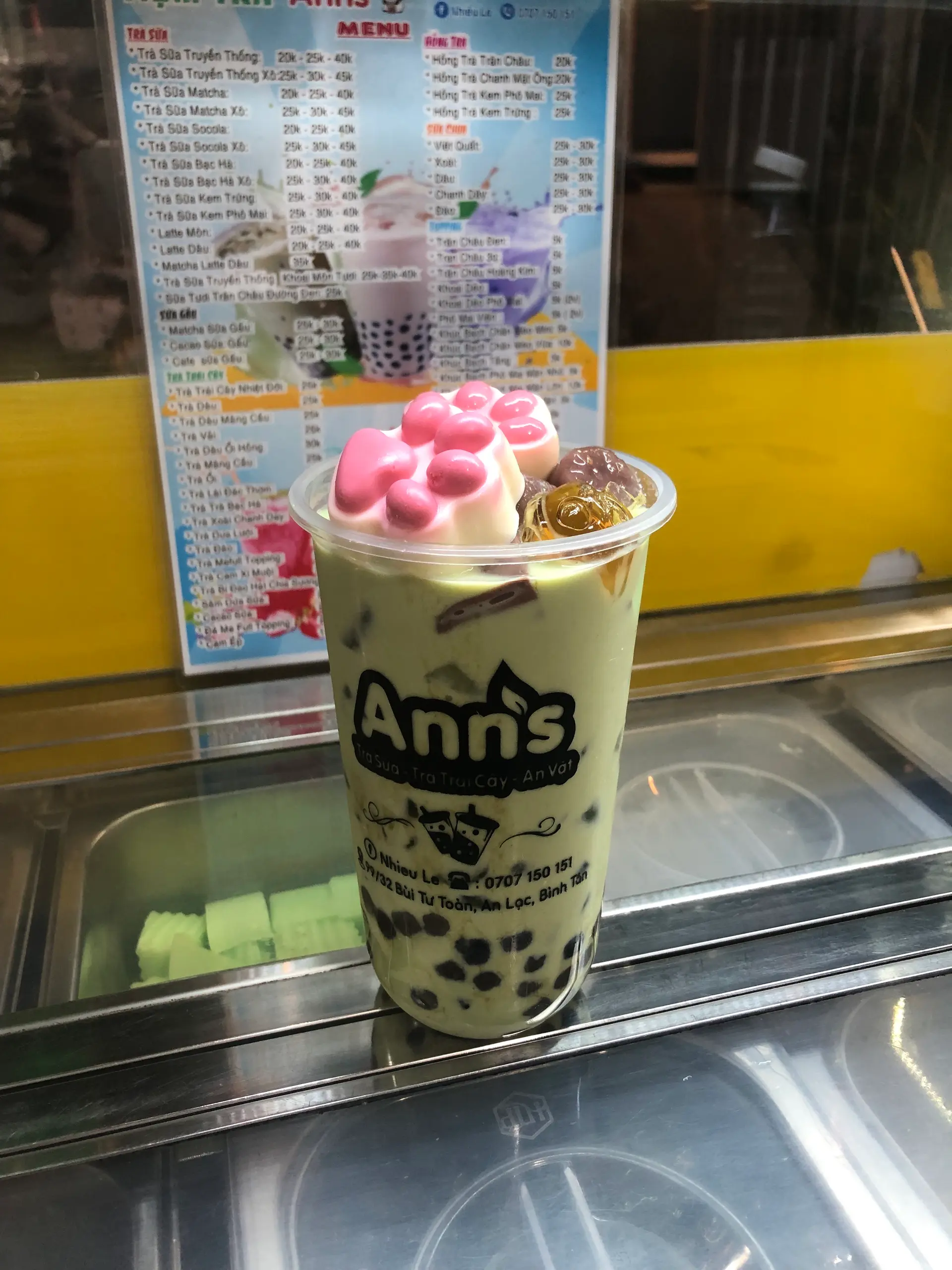 Hình ảnh Trà sữa matcha( chưa có banh plan, phô mai, chân meo