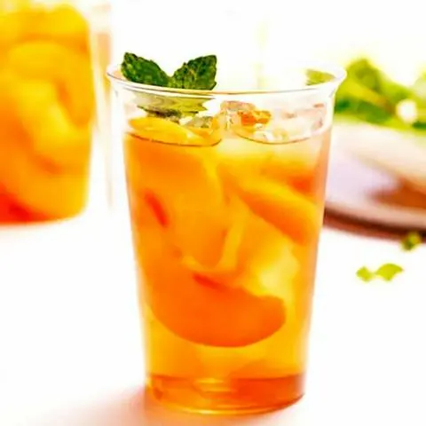 Hình ảnh Trà đào - Ly lớn - Trân châu trắng