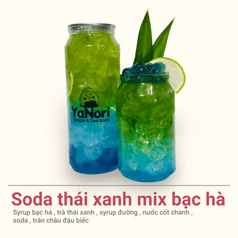 Hình ảnh Soda Thái xanh mix bạc hà