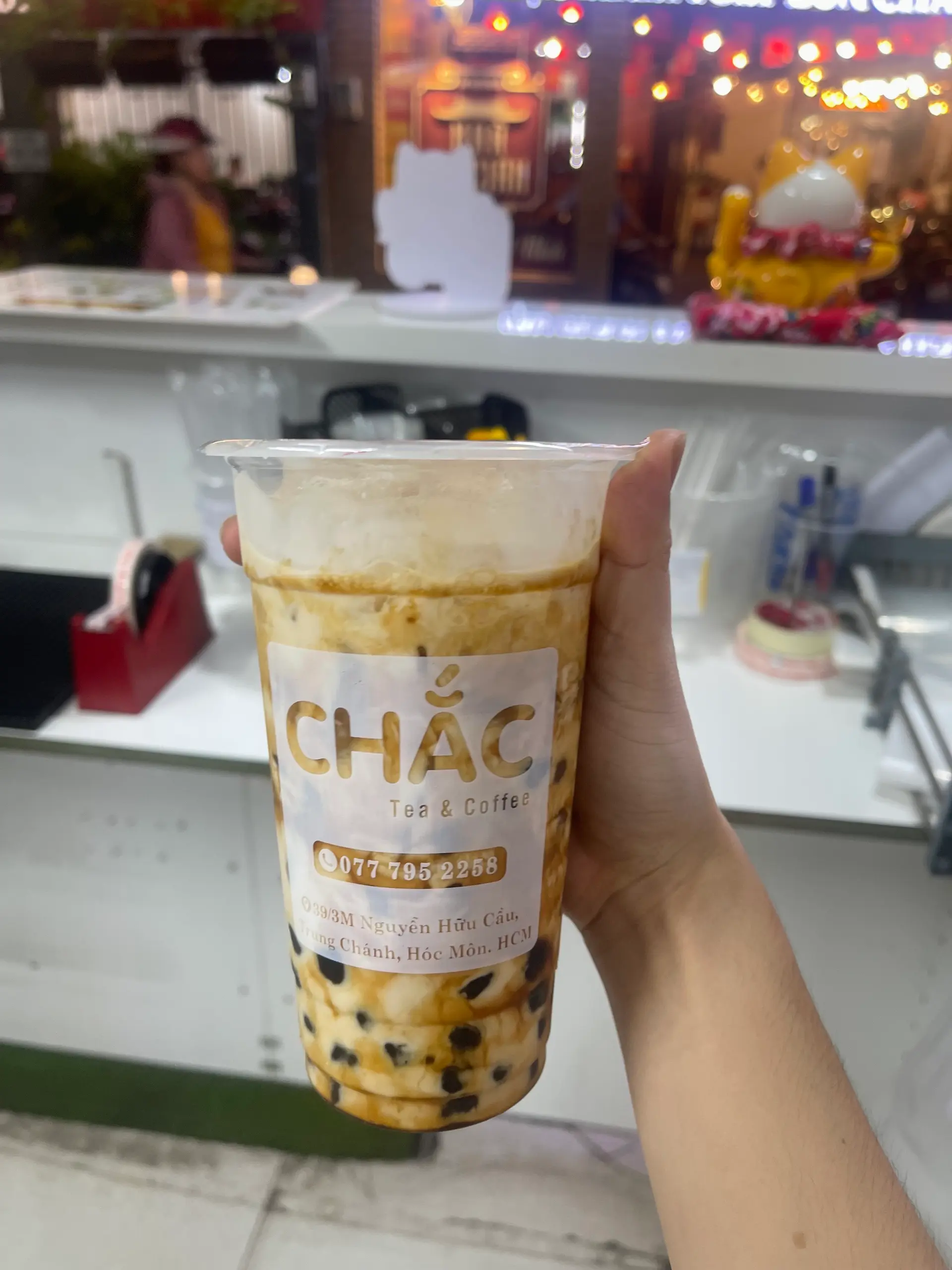 Hình ảnh Sữa tươi trân châu đường đen (M)