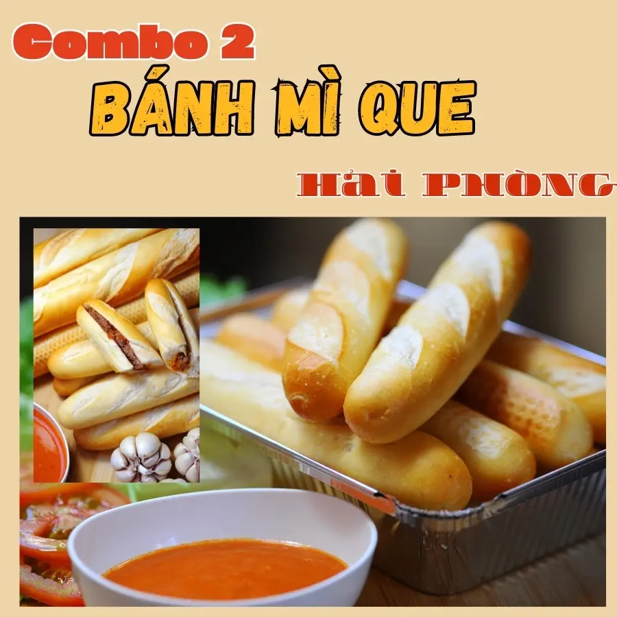 Hình ảnh 5 Bánh Mì Que Hải Phòng truyền thống nhân Pate cột đèn và Chà bông