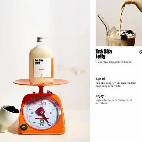 Hình ảnh Trà sữa jelly chai
