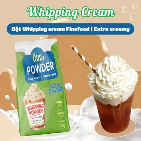 Hình ảnh Bột Whipping Cream FineFood 1Kg, Kem Tươi Whipping Làm Bánh,Kem,Trà Sữa,Đá Xay