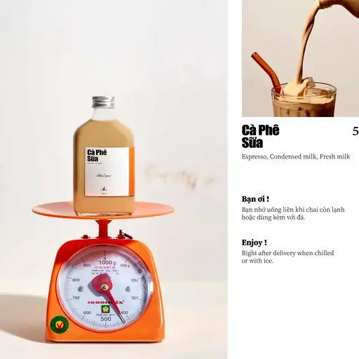 Hình ảnh Cà phê sữa chai