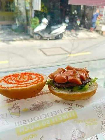 Hình ảnh hamburger xúc xích