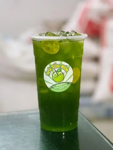 Hình ảnh trà tắc thái xanh ly 700ml