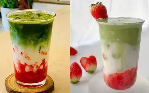 Hình ảnh Matcha dâu kem muối