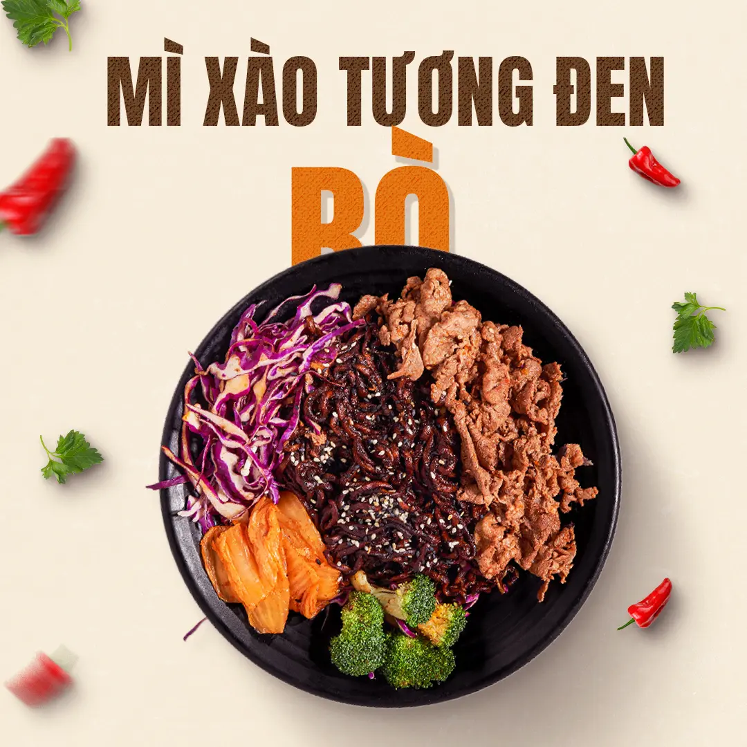 Hình ảnh Mì Xào Tương Đen Bò