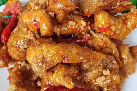Hình ảnh Mì xào da gà mật ong
