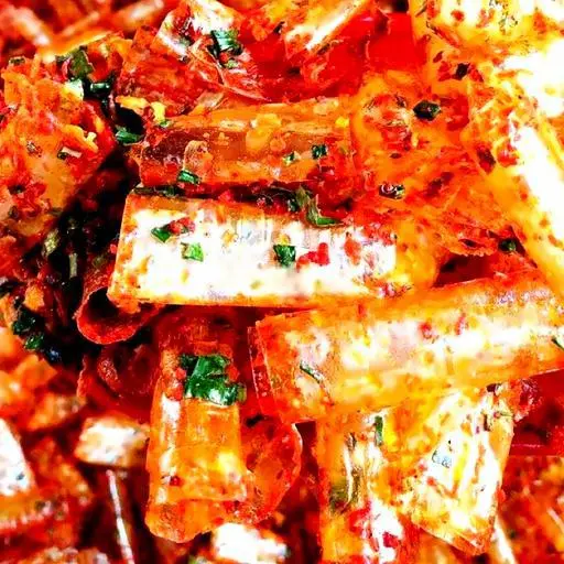 Hình ảnh Bánh tráng tép sa tế