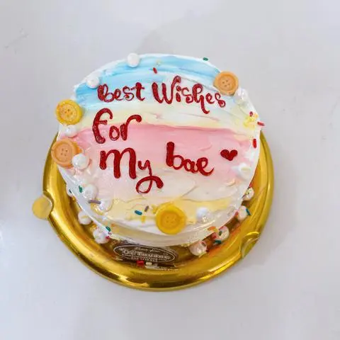 Hình ảnh bánh kem mini 3 màu tặng my bae