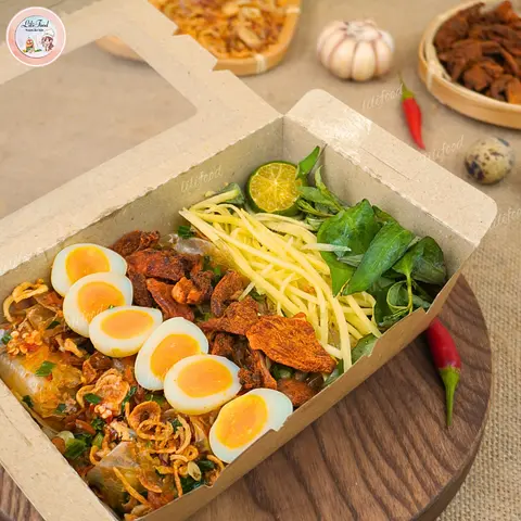 Hình ảnh Bánh Tráng Dẻo Trộn Mỡ Hành - Khô Bò Giòn - 3 Trứng Cứt 