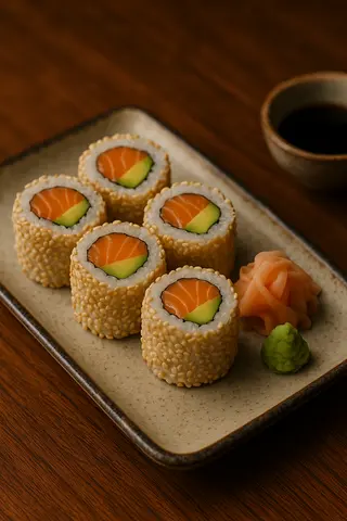 Hình ảnh R09 - Cơm cuộn cá hồi bơ - Salmon avocado rolls