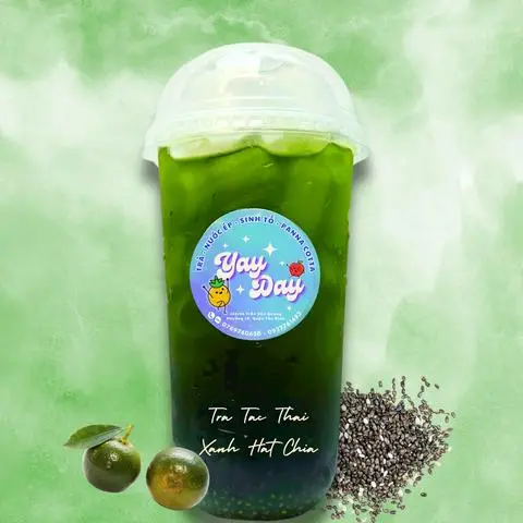 Hình ảnh Trà Tắc Thái Xanh Hạt Chia