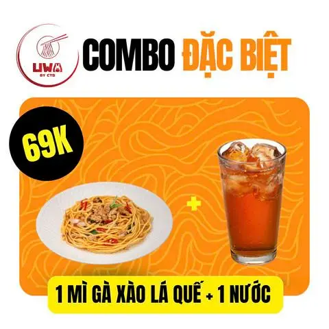 Hình ảnh [Đặc Biệt] Combo Mì Gà Xào Lá Quế - Hương Vị Á Đông Tinh Tế!