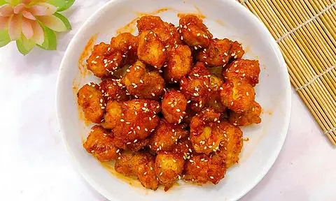 Hình ảnh Gà viên đẫm sốt