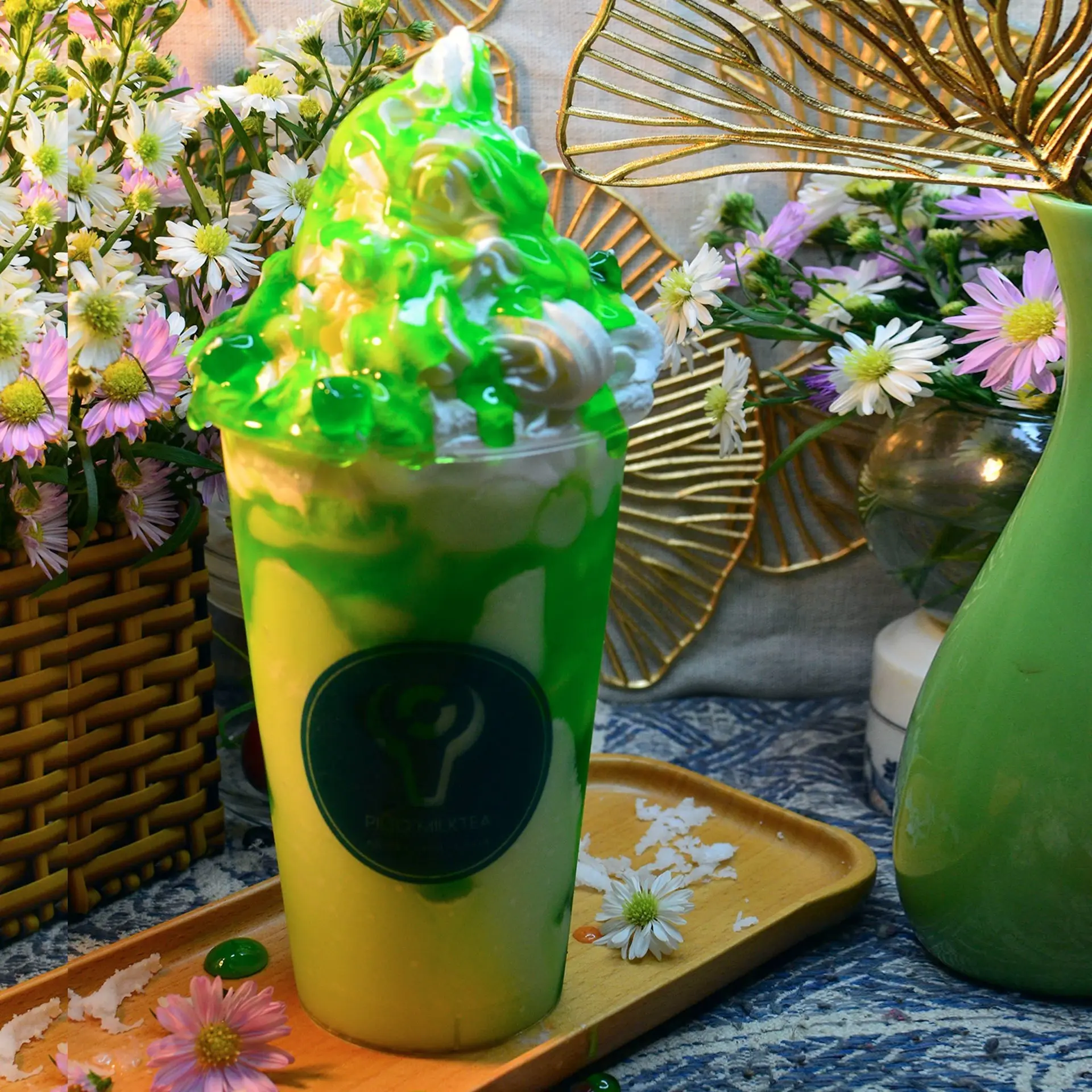 Hình ảnh Dưa Lưới Sữa Chua Đá Xay