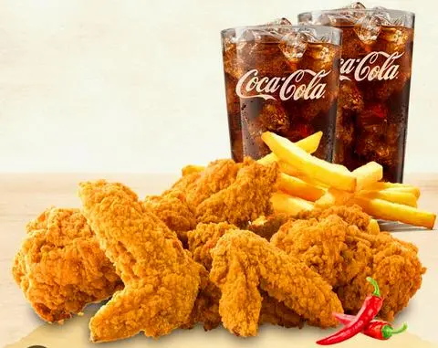 Hình ảnh Combo Gồm 1 Đùi Gà Rán+Khoai Tây Chiên 50gr+ Tặng 1 ly coca