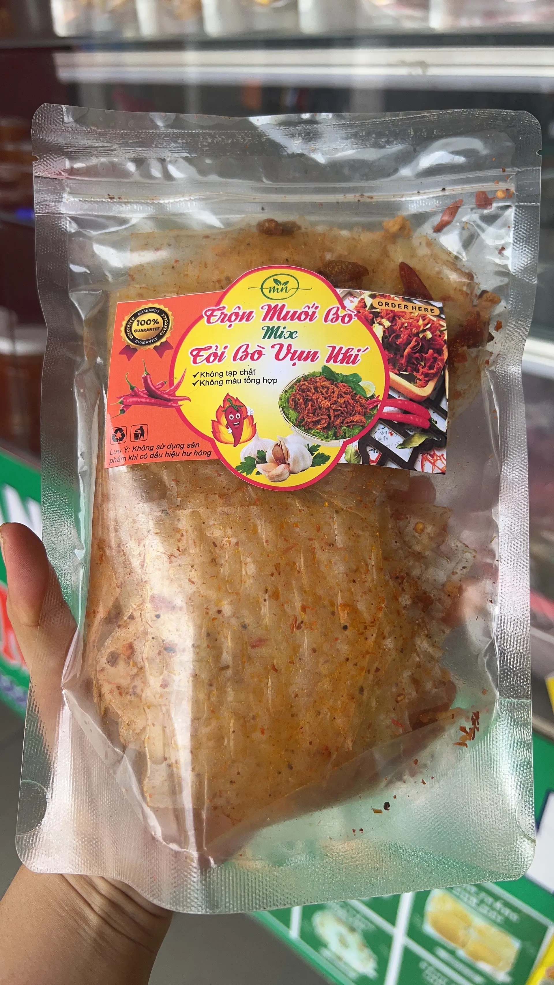 Hình ảnh bánh trộn muối bò mix bò vụn