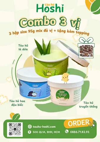 Hình ảnh Combo tàu hũ 3 vị tặng kèm topping