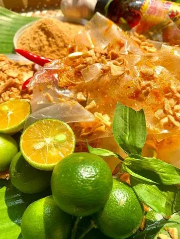 Hình ảnh BÁNH TRÁNG DẺO MUỐI TỎI 