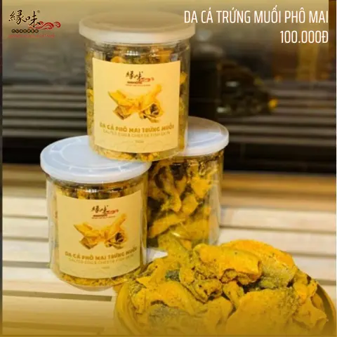 Hình ảnh Da cá trứng muối phô mai 