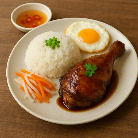 Hình ảnh Cơm Tấm đùi Gà sốt xì dầu