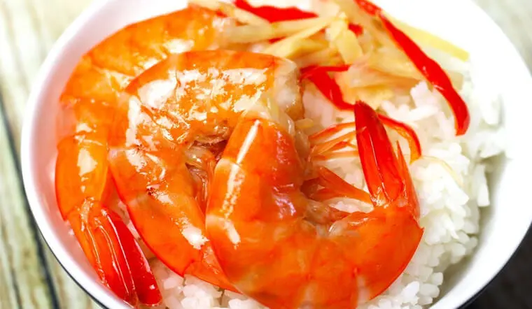 Hình ảnh Cơm thịt luộc tôm chua