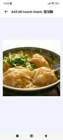 Hình ảnh A45.Mì hoành thánh-混沌麵