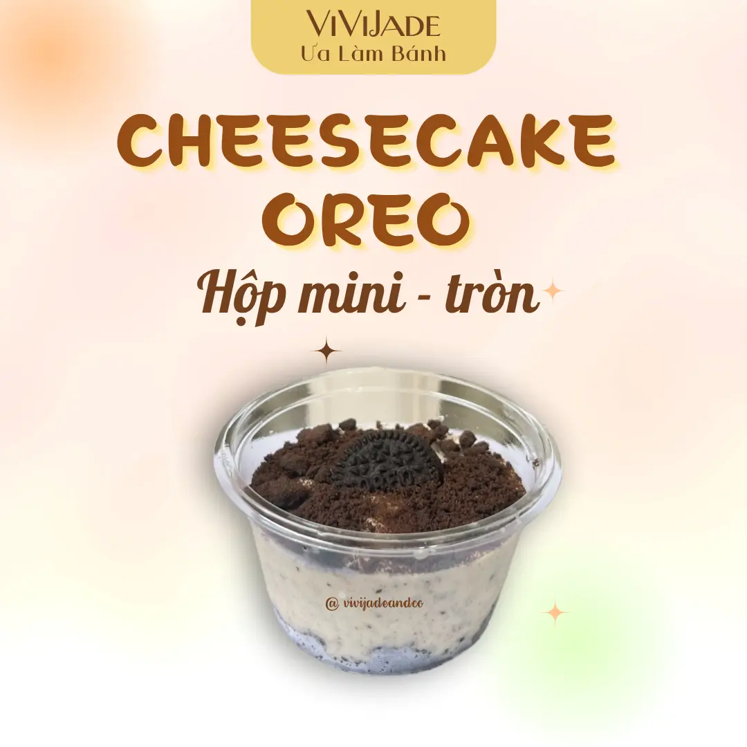 Hình ảnh Cheesecake Oreo - Hộp mini tròn