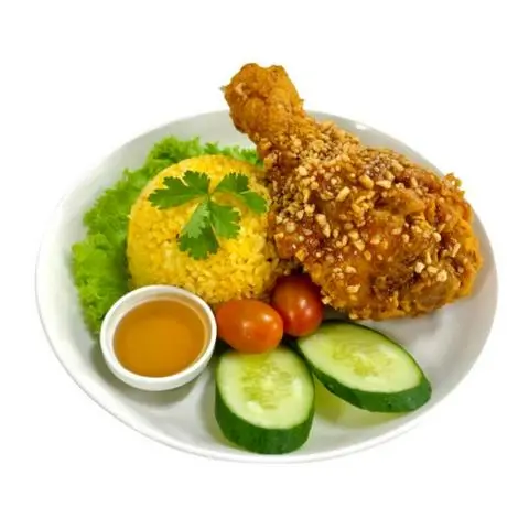 Hình ảnh cơm chiên đùi tỏi  