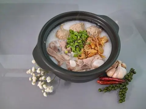 Hình ảnh Cháo sườn bò viên