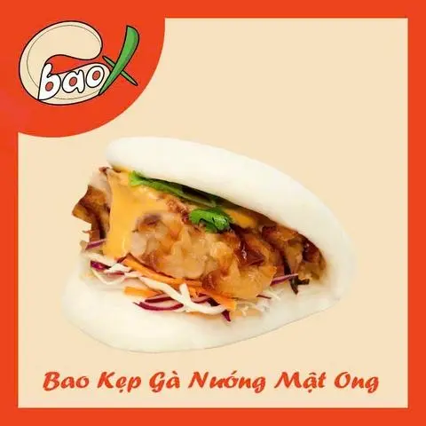 Hình ảnh Bánh bao kẹp gà nướng mật ong