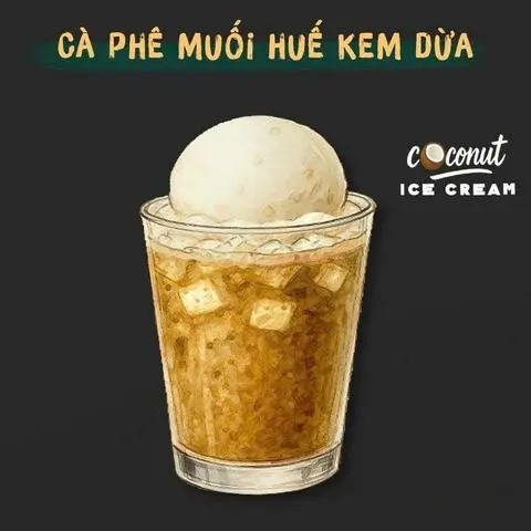 Hình ảnh Cà Phê Muối Huế Kem Dừa | Salted Coconut Coffee