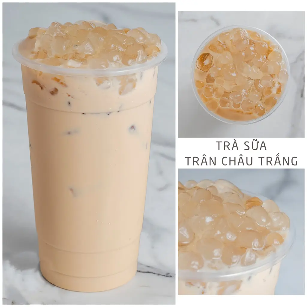 Hình ảnh Trà Sữa Truyền Thống + Trân Châu Trắng 
