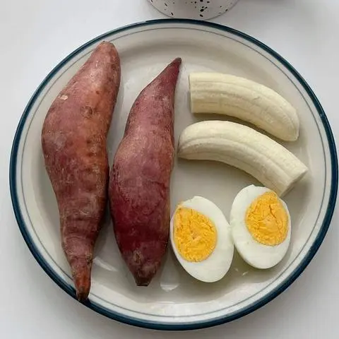 Hình ảnh Trứng - khoai lang - chuối