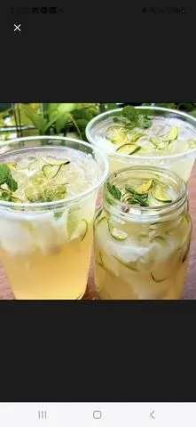 Hình ảnh Nước dừa tắc mít - mứt dâu tây