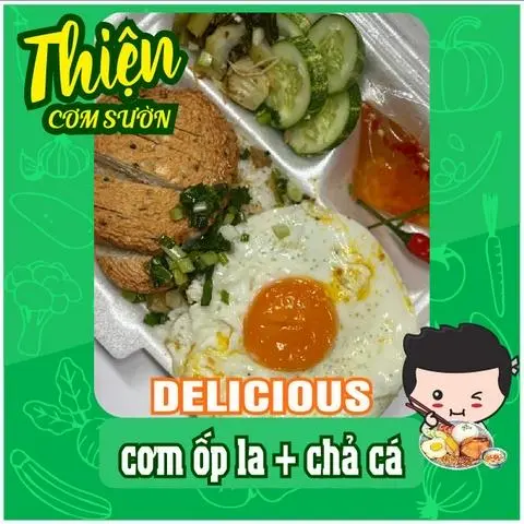 Hình ảnh cơm chả cá ốpla