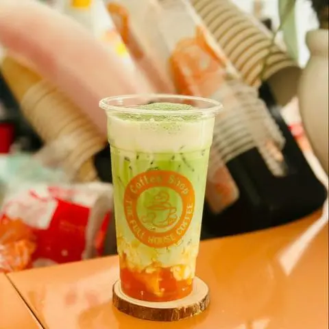 Hình ảnh Matcha latte đào