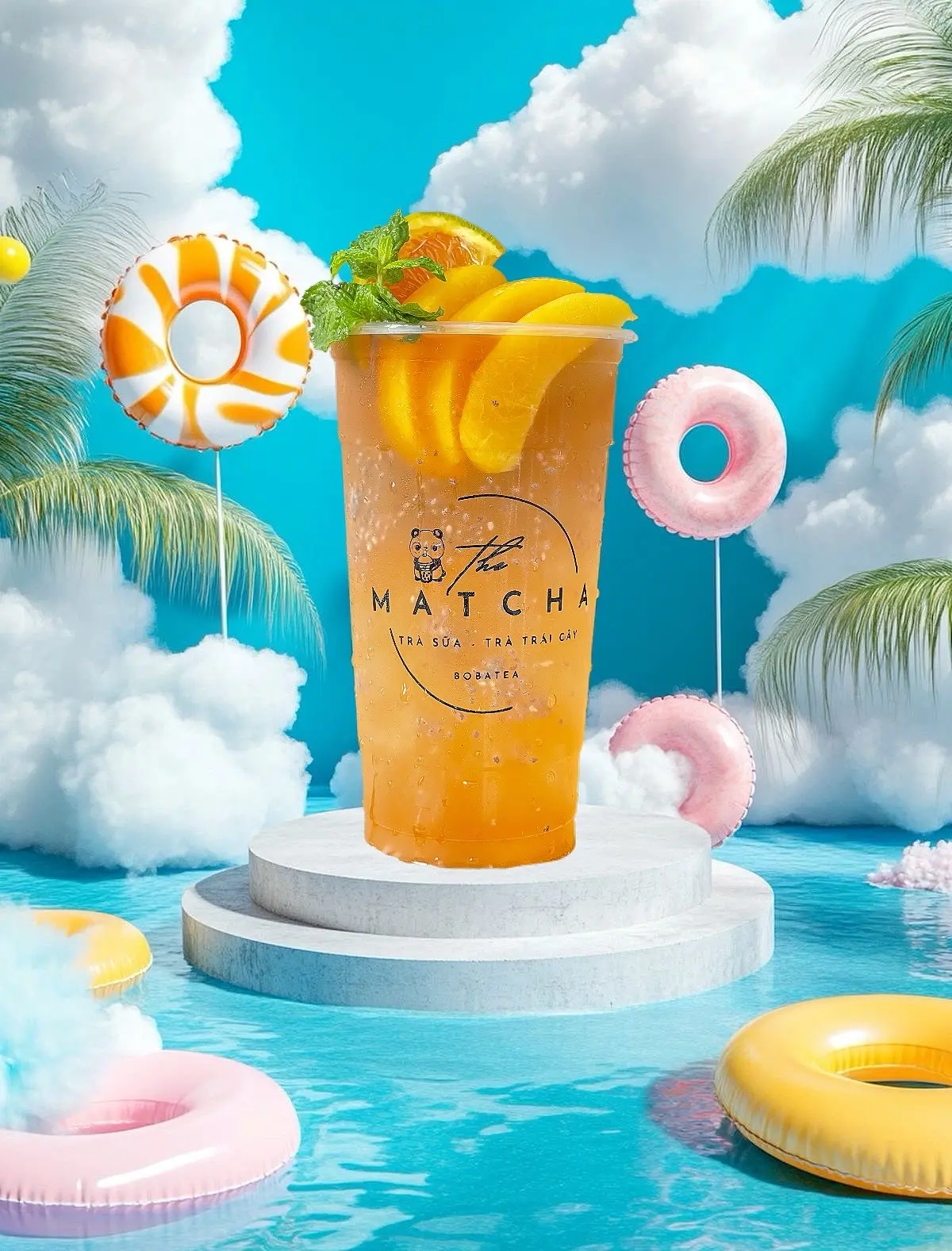 Hình ảnh Trà Đào Cam Hạt Chia