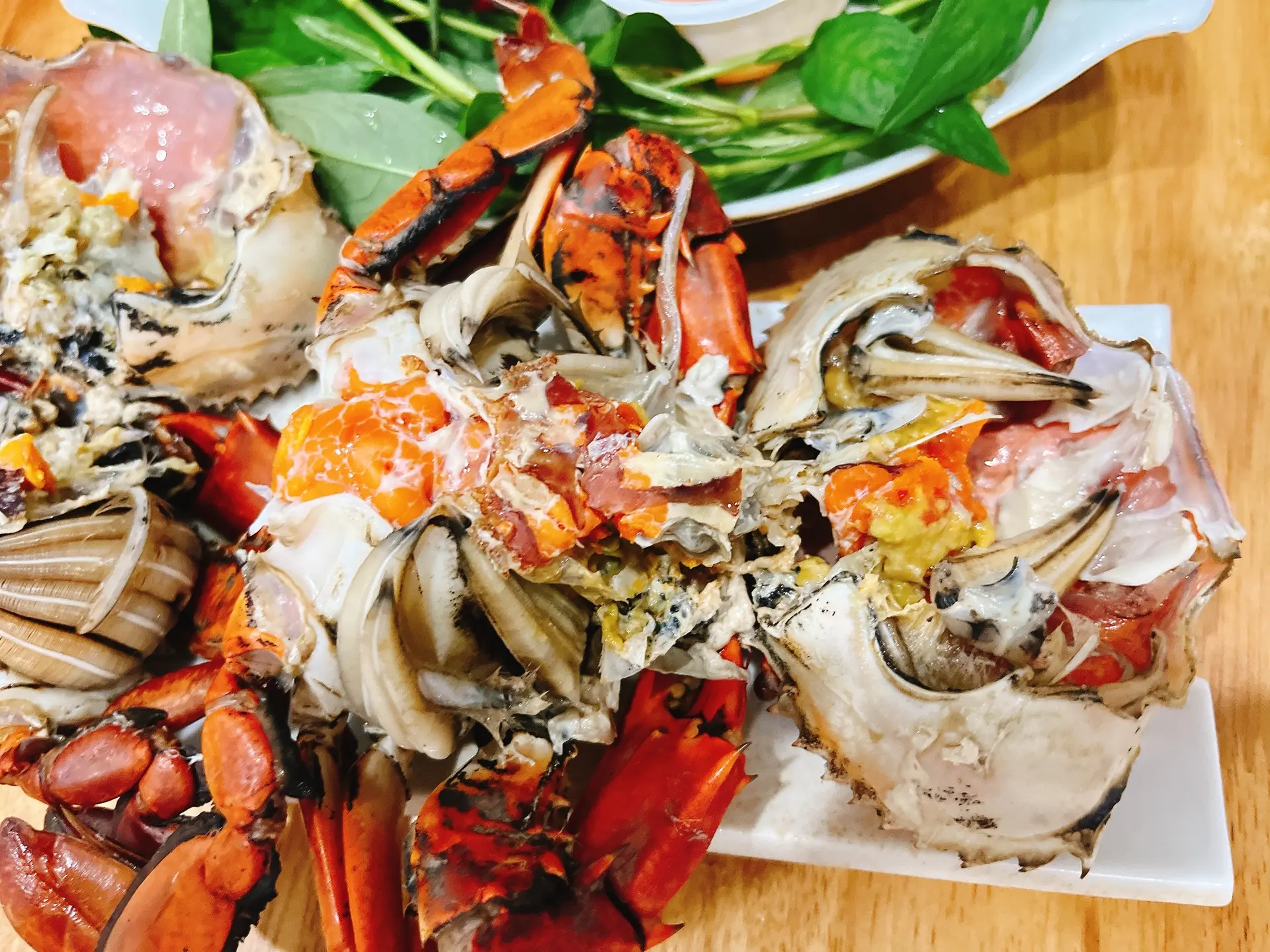 Hình ảnh Cua Gạch Son Nhỏ Hấp Sả
