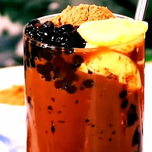 Hình ảnh Trà sữa socola kèm bánh flan - 700ml