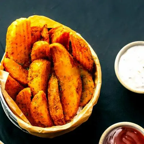 Hình ảnh Khoai tây cắt múi chiên