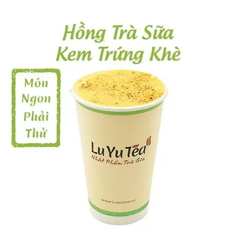 Hình ảnh Hồng Trà Sữa Kem Trứng Khè