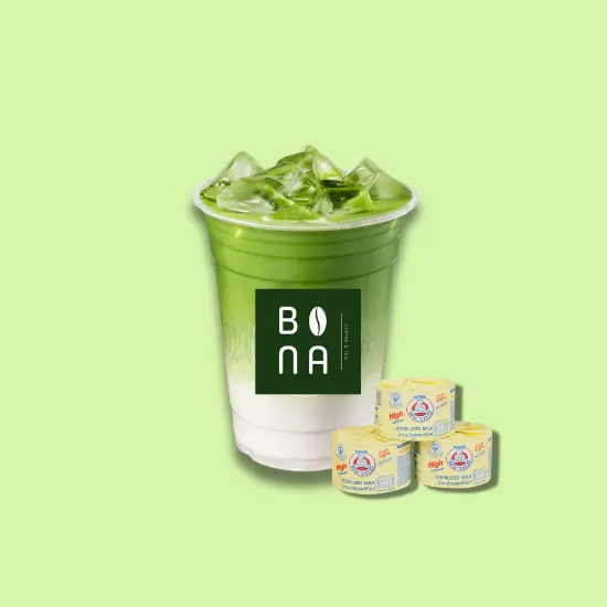 Hình ảnh Matcha latte sữa gấu 
